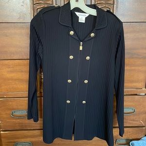 Mistook Black Zip Up Sweater NWT